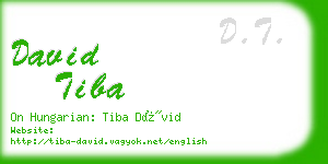 david tiba business card